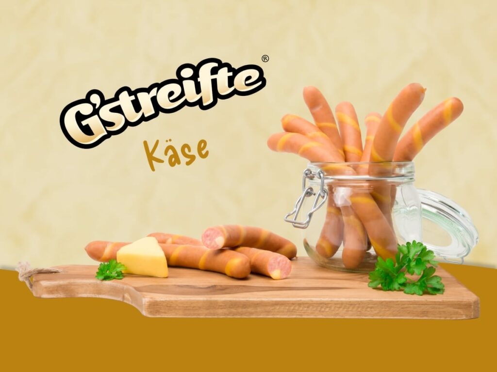G’streifte Käse: mit Schmelzkäsezubereitung, dem cremigen Käse-Kick.