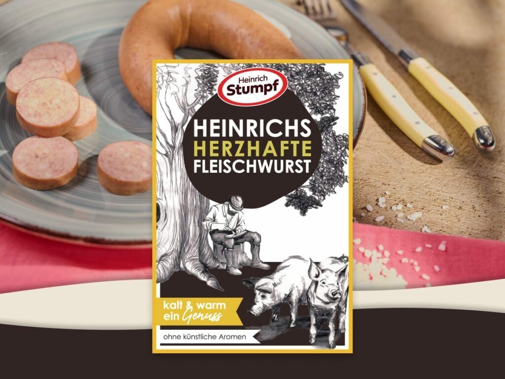Heinrichs Herzhafte Fleischwurst: kräftiger Geschmack, feine Rauchnote, besonderes Mundgefühl.