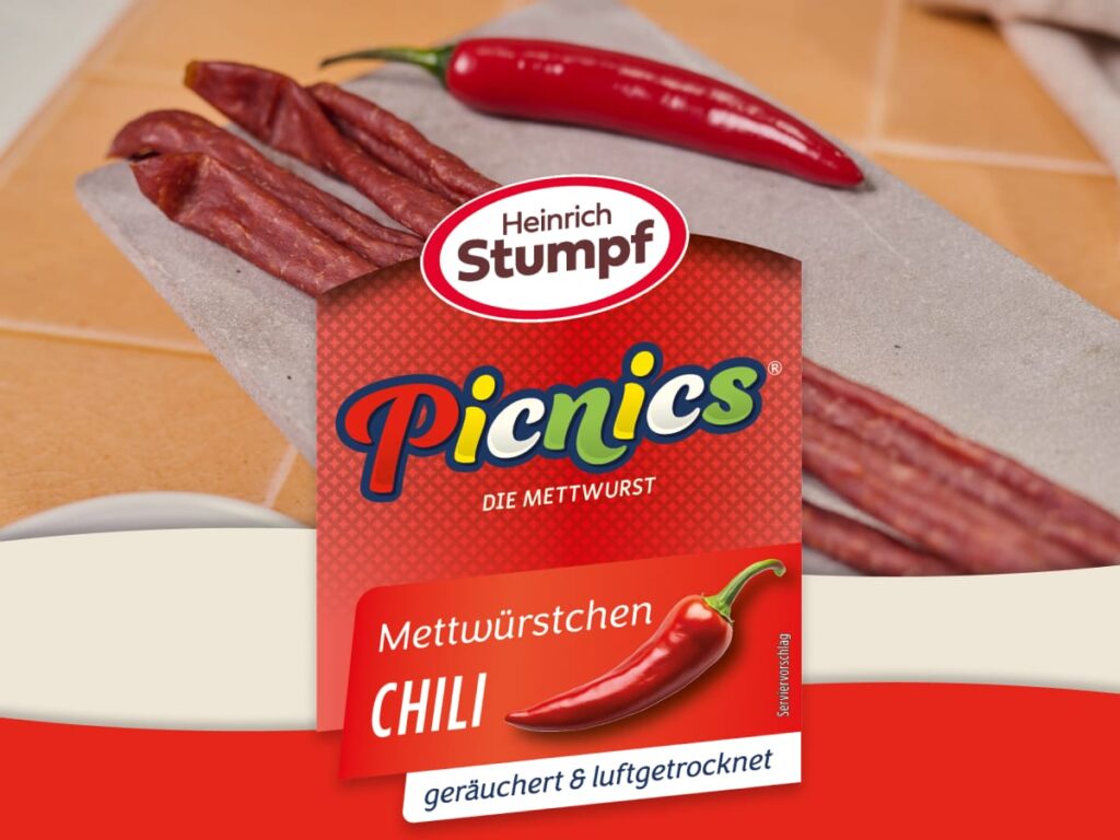 Picnics Chili: natürlich gereift, mit herzhaft rauchigem Geschmack, verfeinert mit Chili.