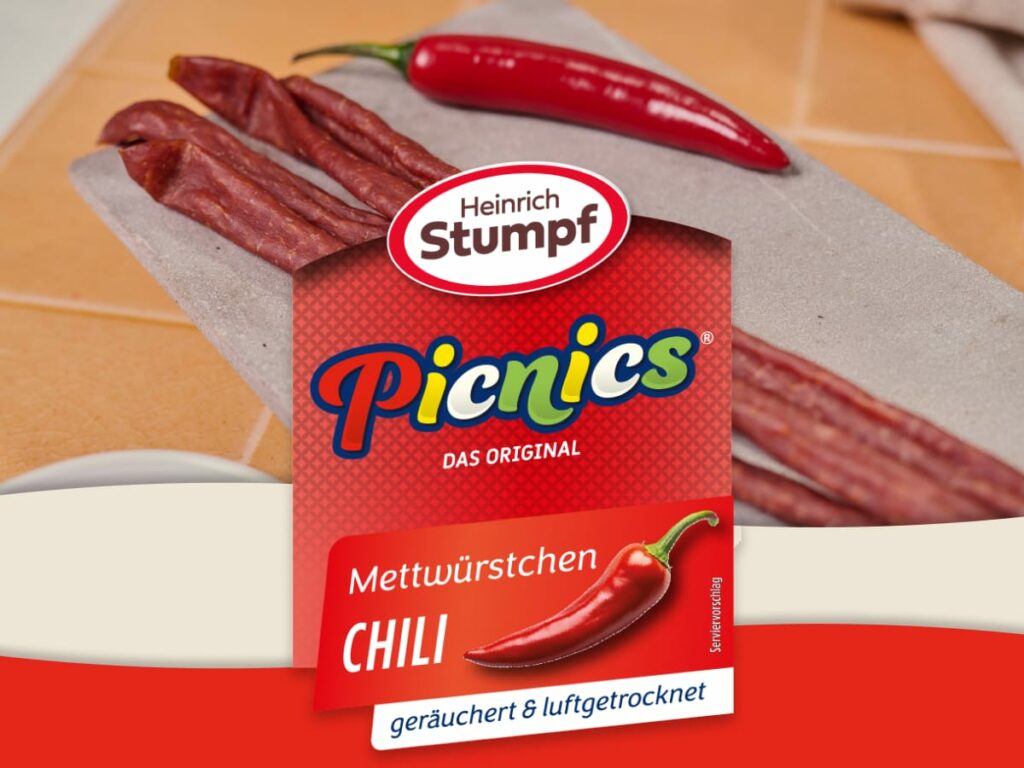 Picnics Chili: natürlich gereift, mit herzhaft rauchigem Geschmack, verfeinert mit Chili.